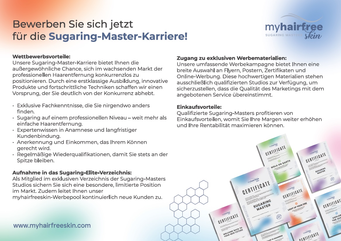 Wettbewerbsvorteile der Sugaring-Master-Karriere