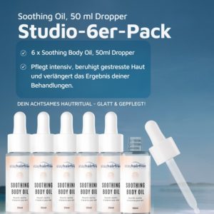 STAY HAIRFREE Soothing Body Oil – Studio-6er-Pack, 50 ml Dropper