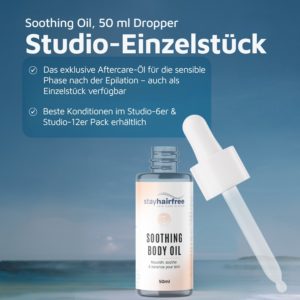 STAY HAIRFREE Soothing Oil – Studio-Einzelstück, 50 ml Dropper