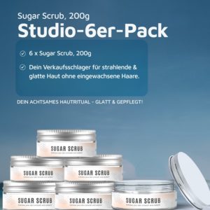 STAY HAIRFREE Sugar Scrub – Studio-6er-Pack, 200 g