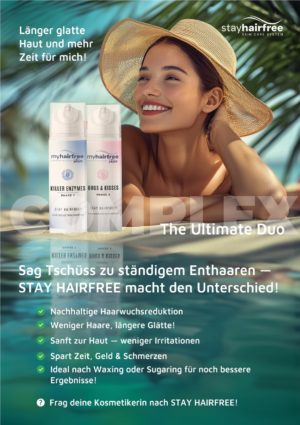 Poster STAY HAIRFREE – Smiling woman